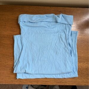 Light blue strapless tube dress